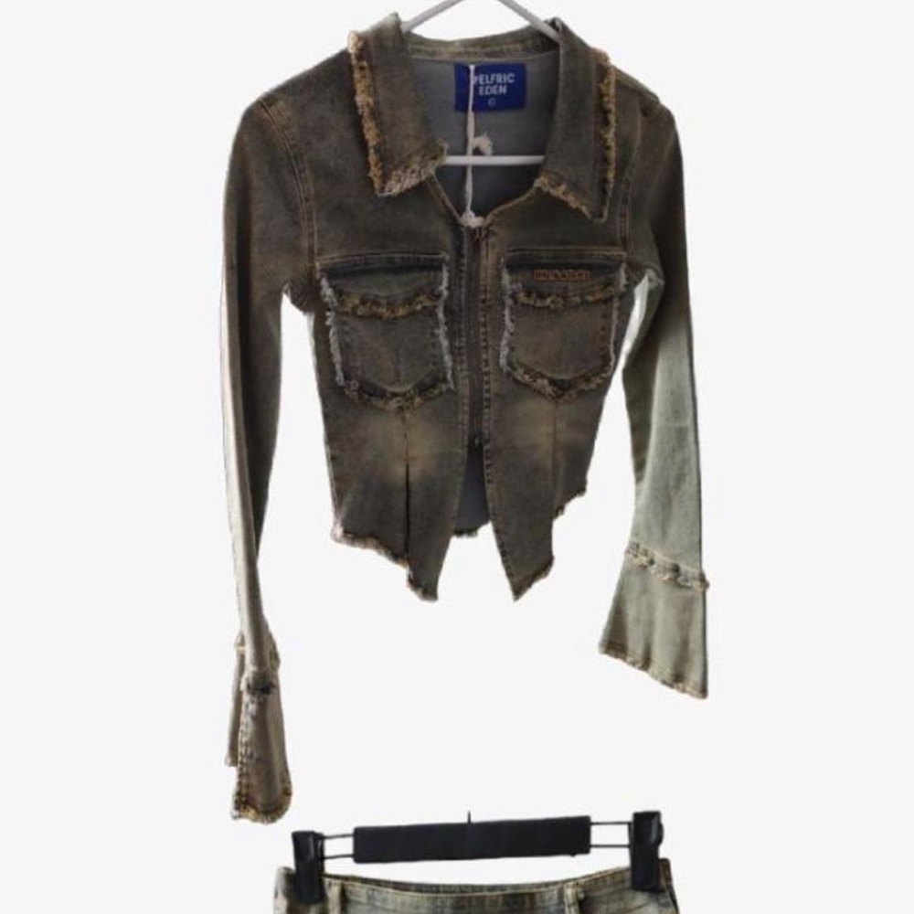 Cropped Jean Jacket Top